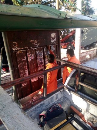 Reparan garitas de colectivos-