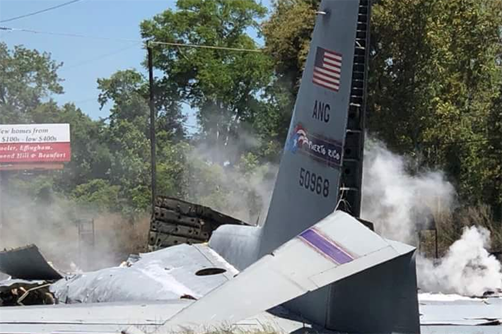 Se estrelló un avión de la Guardia Nacional de Puerto Rico.