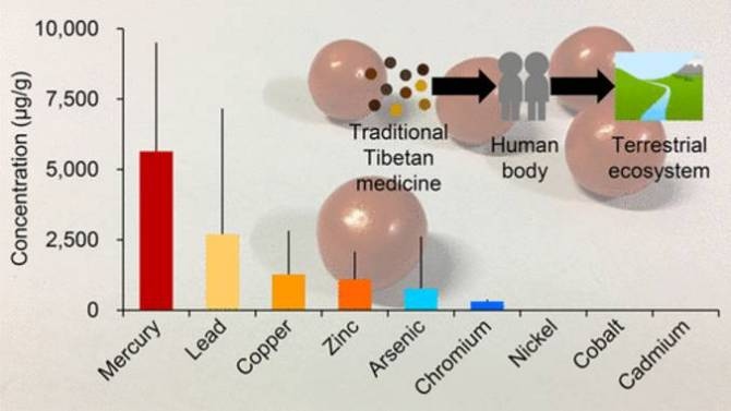 Los investigadores han analizado las concentraciones de mercurio y otros elementos tóxicos por el uso de la medicina tradicional tibetana. (Foto: Xuejun Wang et al./Environ. Sci. Technol.)