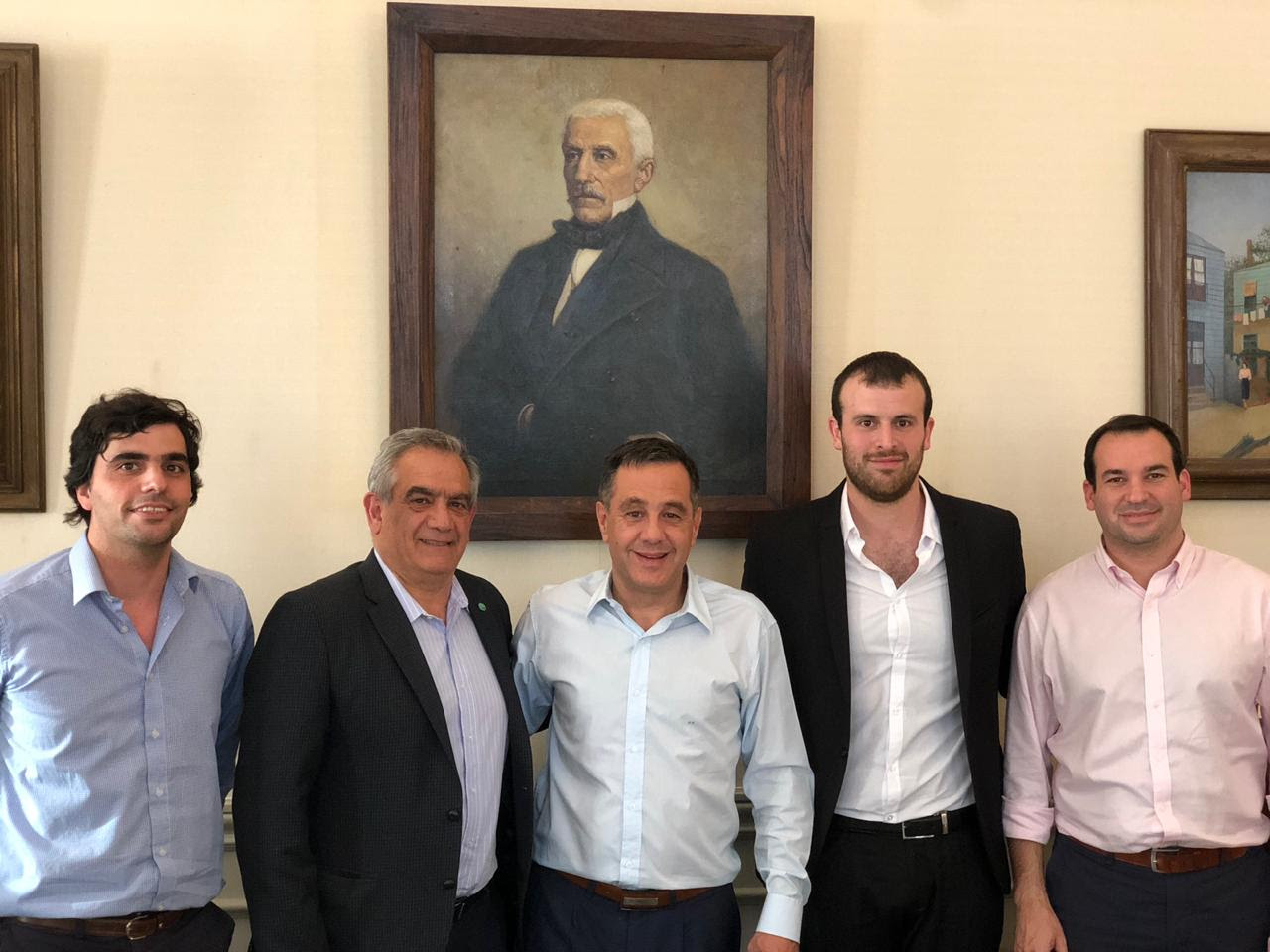 Santiago Sancho, Carlos Iannizzotto, Alejandro Finocchiaro, Ignacio Irachet y Mariano Aguado.