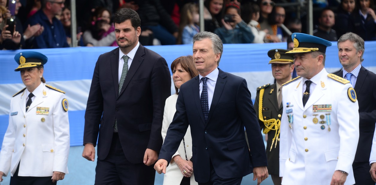 El presidente Macri, a principios de noviembre, en un acto de la Policía Federal.