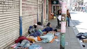 Personas en situación de calle en Buenos Aires.