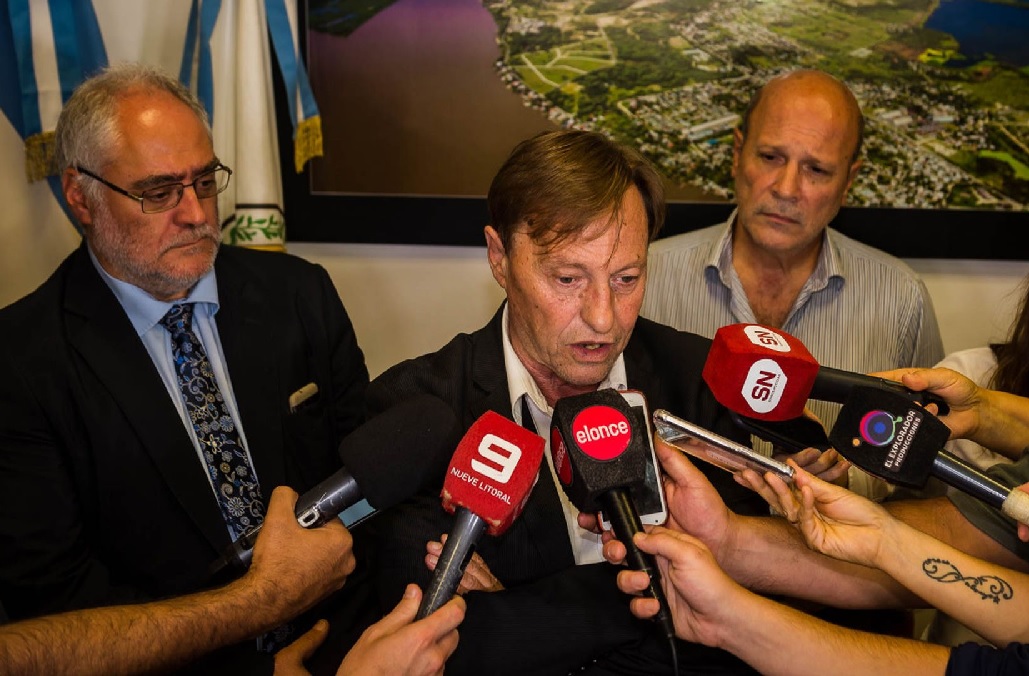 Cullen, Varisco y Pagliotto, en la conferencia de prensa que brindaron esta mañana.Sergio Varisco, 