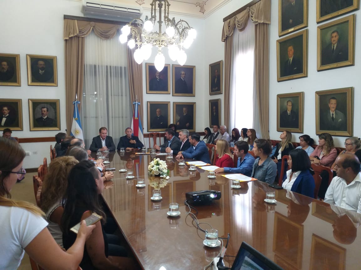 Bordet y Bergman hoy en Casa de Gobierno. // AIM.