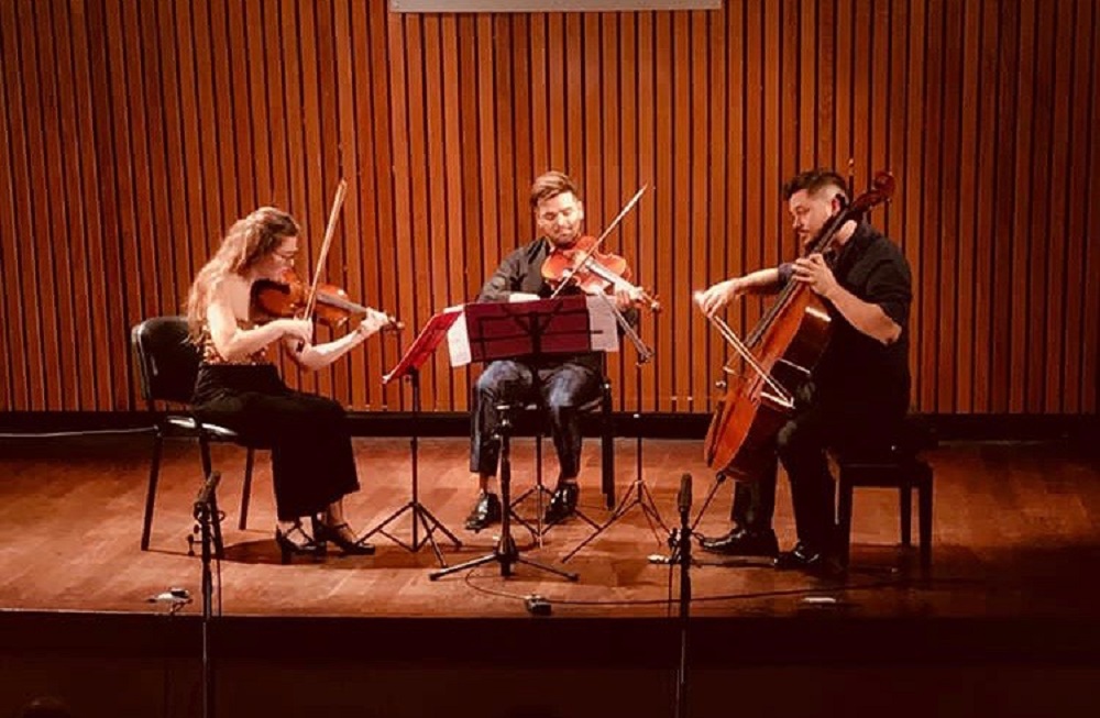 El Trío Cooreman, integrado por Lucía Luque, en violín; Julio Domínguez, en viola y Hermann Schreiner, en violonchelo.