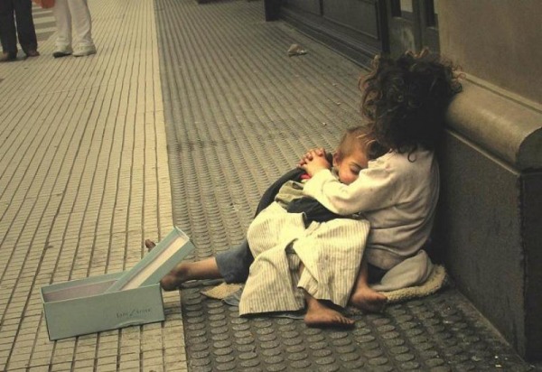 Niños en situación de calle en Buenos Aires.