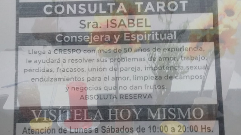Personal de Comisaría San Benito detuvo a la tarotista Isabel.