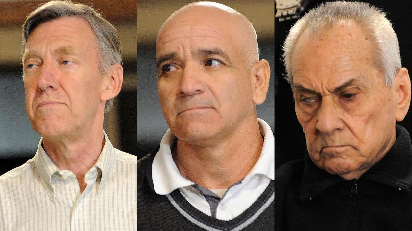 Los curas violadores Horacio Corbacho y Nicola Corradi y el jardinero Armando Gómez.