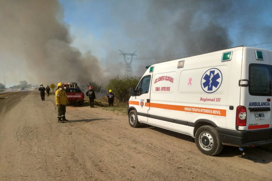 Grave incendio afectó el sur entrerriano