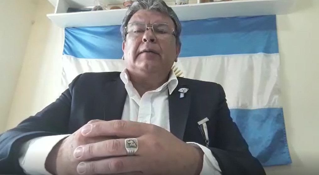 El director de Veteranos de guerra de Paraná, Jorge Benítez.