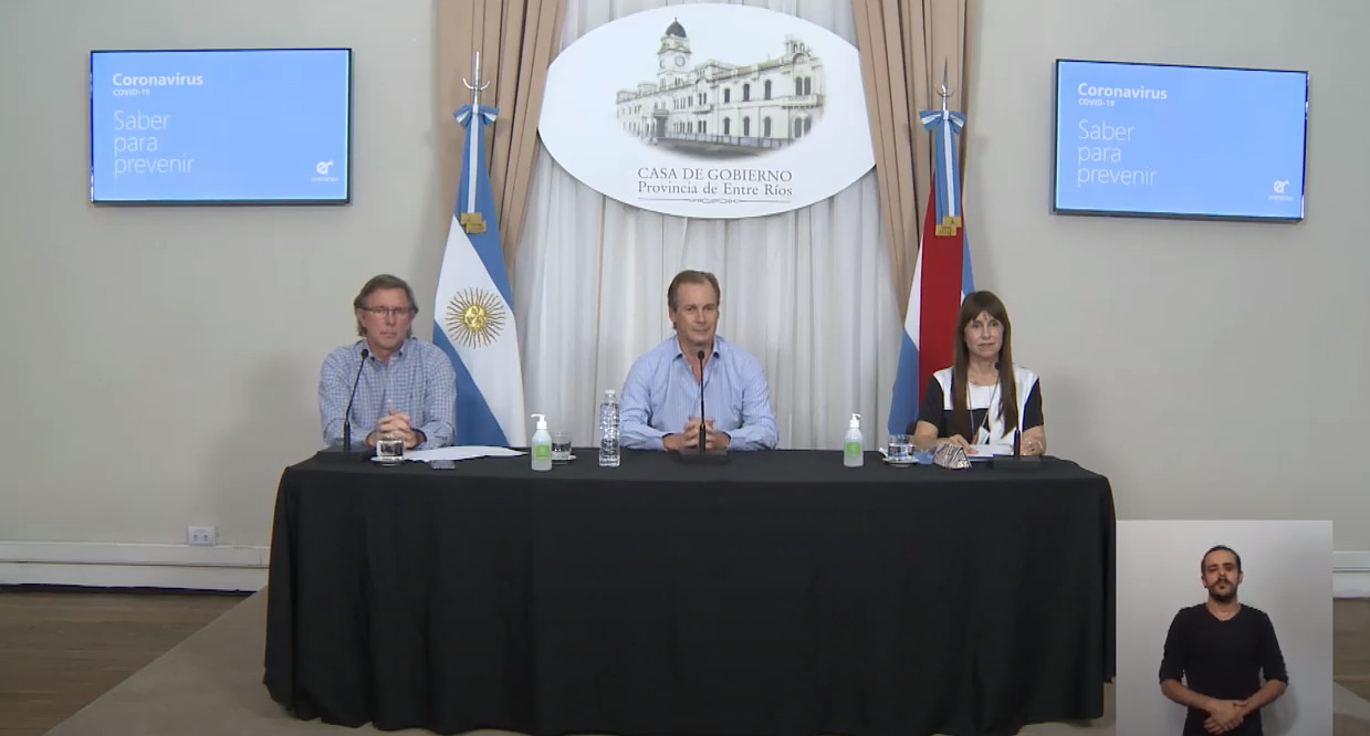 El gobernador de la provincia, Gustavo Bordet, informó se iniciará un proceso de flexibilización de la cuarentena.