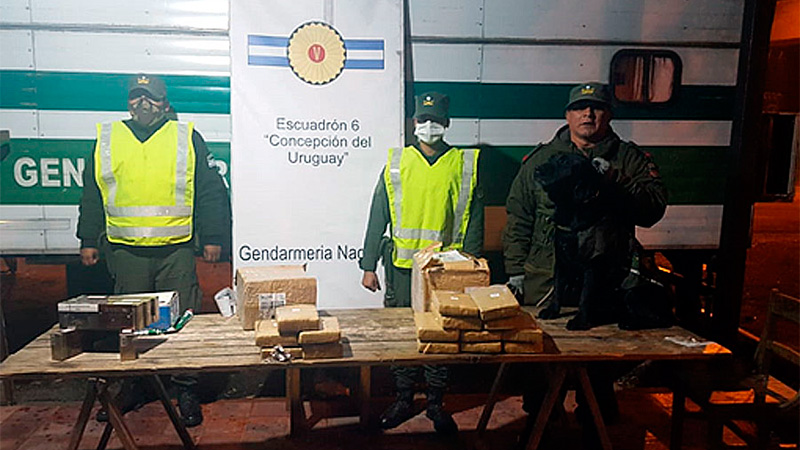 Gendarmería incautó encomiendas con 14 kilos de marihuana