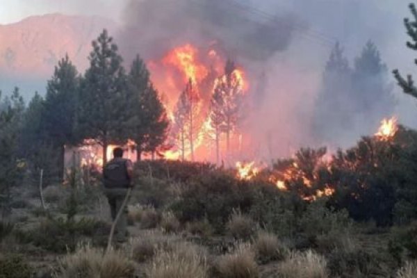 El incendio en El Bolsón ya afecta a 10.000 ha