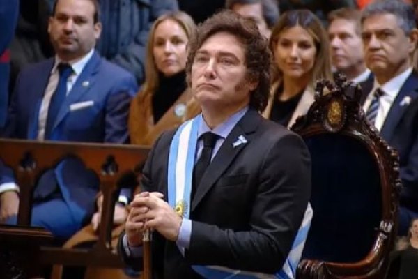 Milei participó del Tedeum del 25 de Mayo en la Catedral Metropolitana