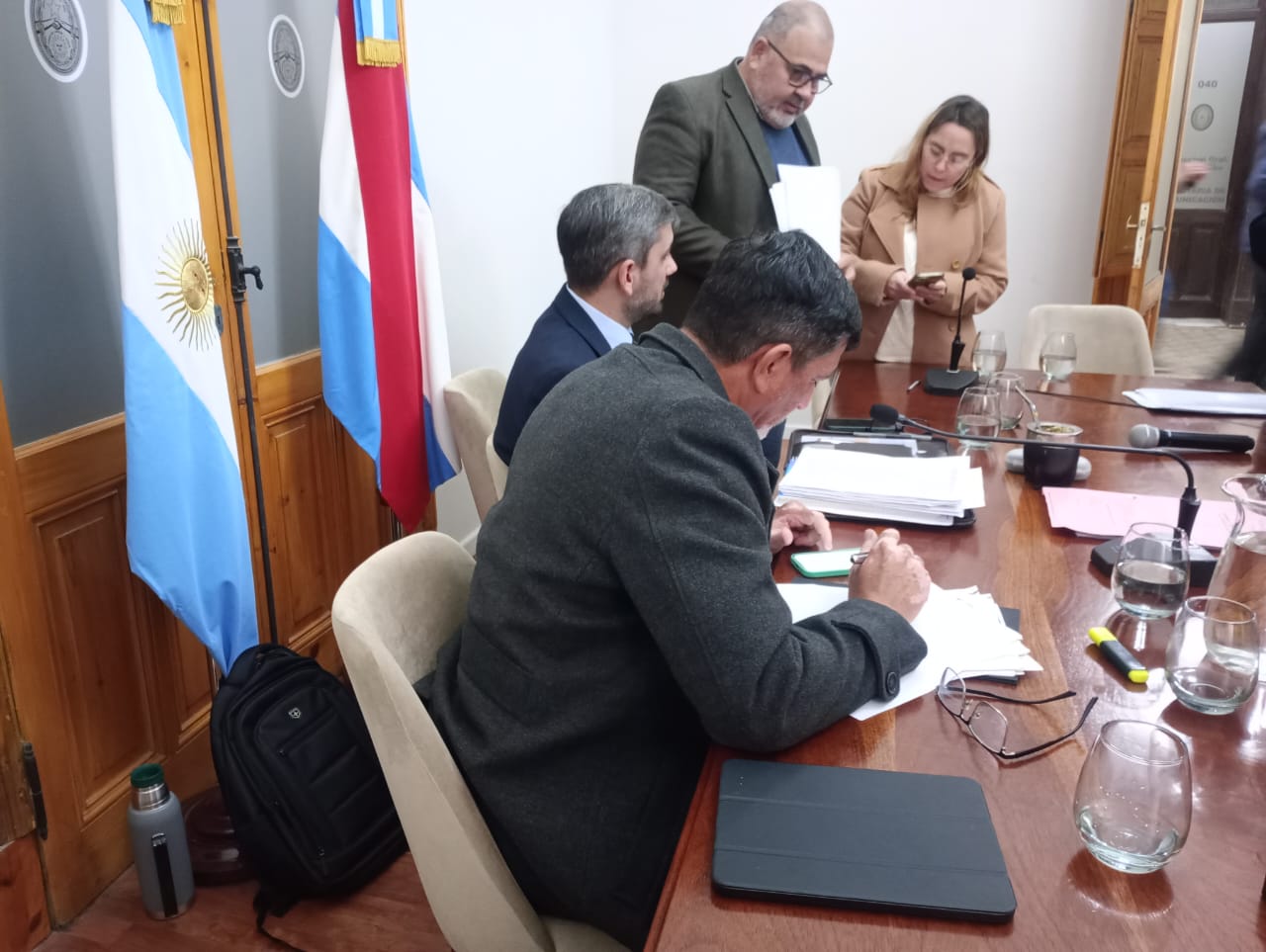 Vergara y Cosso, presidentes de las comisiones que tratan el proyecto en el Senado.