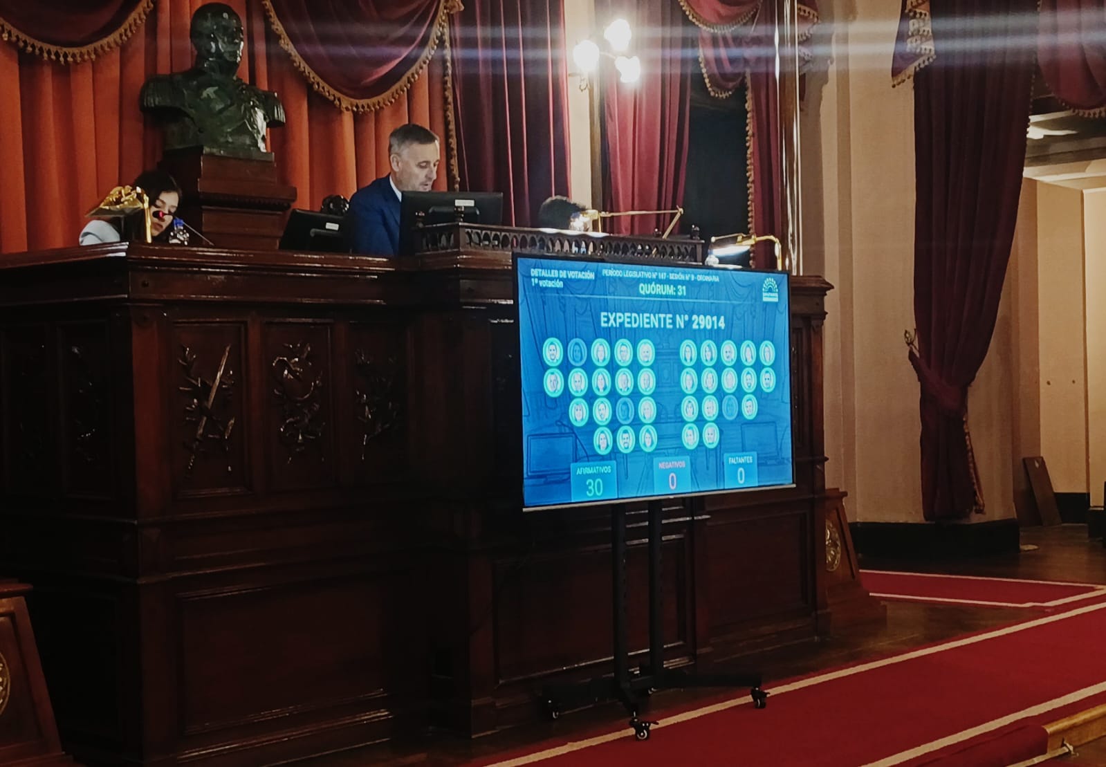 La C&aacute;mara de Diputados aprob&oacute; hoy, con 30 votos afirmativos, el proyecto de ley que establece el procedimiento de Juicio Pol&iacute;tico.