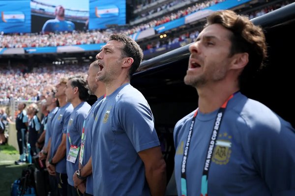 Scaloni, tras la derrota. 