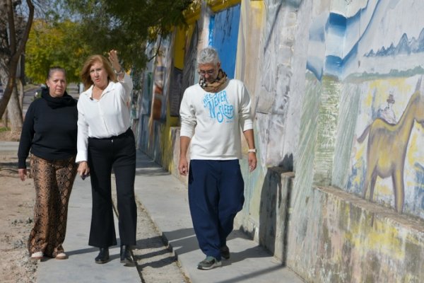 La intendenta recorrió avances del futuro Paseo Cultural que transformará el corredor de calle Racedo